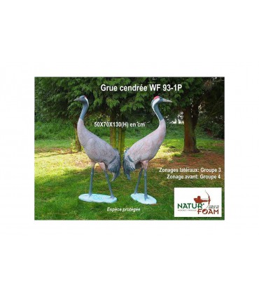 Cible 3D NATURFOAM Grue Cendré