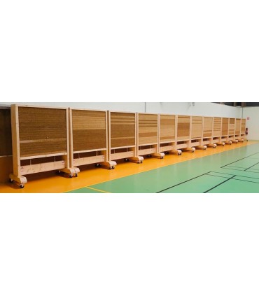 MUR DE TIR SALLE ROULANT 1250 X 1200 X 200 AVEC BANDES DE PAILLE