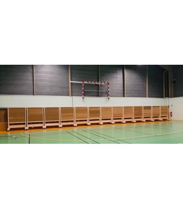MUR DE TIR SALLE ROULANT 1250 X 1200 X 200 AVEC BANDES DE PAILLE
