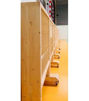 MUR DE TIR SALLE ROULANT 1250 X 1200 X 200 AVEC BANDES DE PAILLE