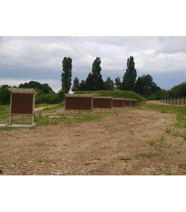 Mur de tir extérieur simple ou double bandes paille