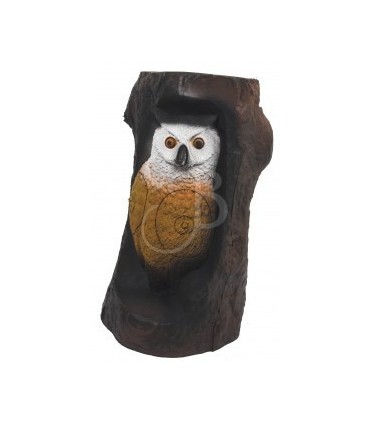 Cible 3D AA Hibou dans un tronc