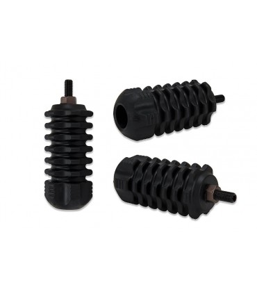 STATIC 4" CNC MACHINED W/ DAMPERS BLACK
