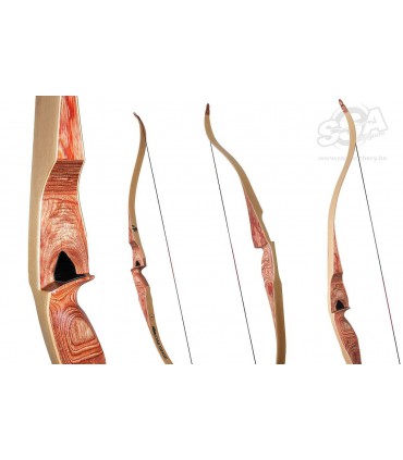 Recurve SAVANNAH EXOTIC PEAR WOOD WITH CLEAR GLASS 60''
