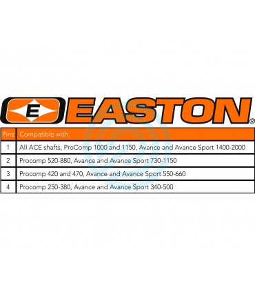 Pin EASTON Avance 4 mm et X 10 Parallèle