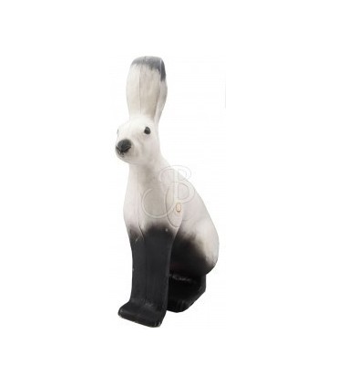 Cible 3D AA Lapin Assis Blanc