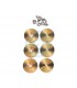 Kit 6 Masses GILLO Bar Bow Titanium Gold