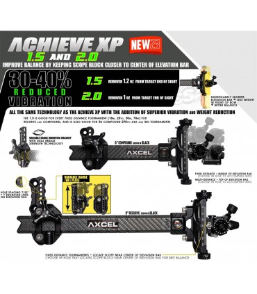 Viseur AXCEL compound Achieve XP Variable Range Carbone Bar 9"