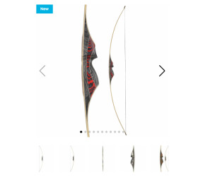 Long Bow WHITE FEATHER Olor 68"