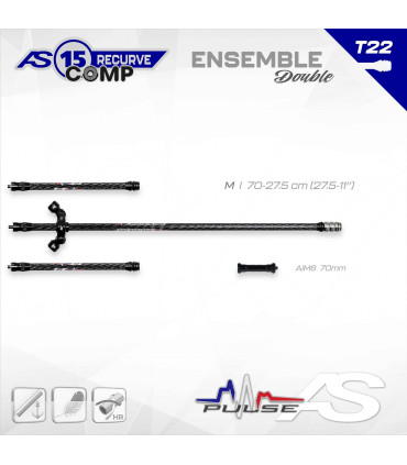 Ensemble Arc SYSTEME Uni V-Bar Carbone 15 Comp NEW