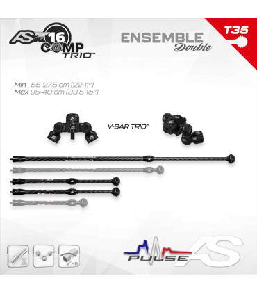 Ensemble Arc SYSTEME X 16 Comp (Trio) NEW Tulipe 35 mm Double