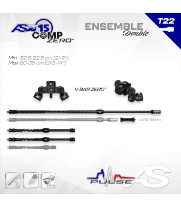 Ensemble Arc SYSTEME X 15 Comp double (zéro) NEW Tulipe 22 mm