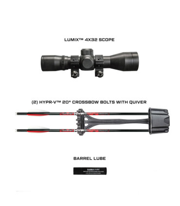 Arbalete 'BALLISTIC' 355fps CAMO 185lbs,SCOPE & ACCESORIES
